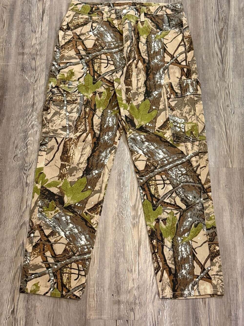 Manfinity Camouflage Cargo Jeans Size 32 Tree Camo Print